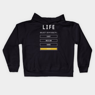 Life Current Game Difficulty is 2020 Hard Mode Kids Hoodie